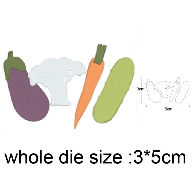 

2020 New Metal Cutting Dies Broccoli Carrot Cucumber Craft Dies Scrapbooking Album Cards Making Embossing Die Cuts stencils dies