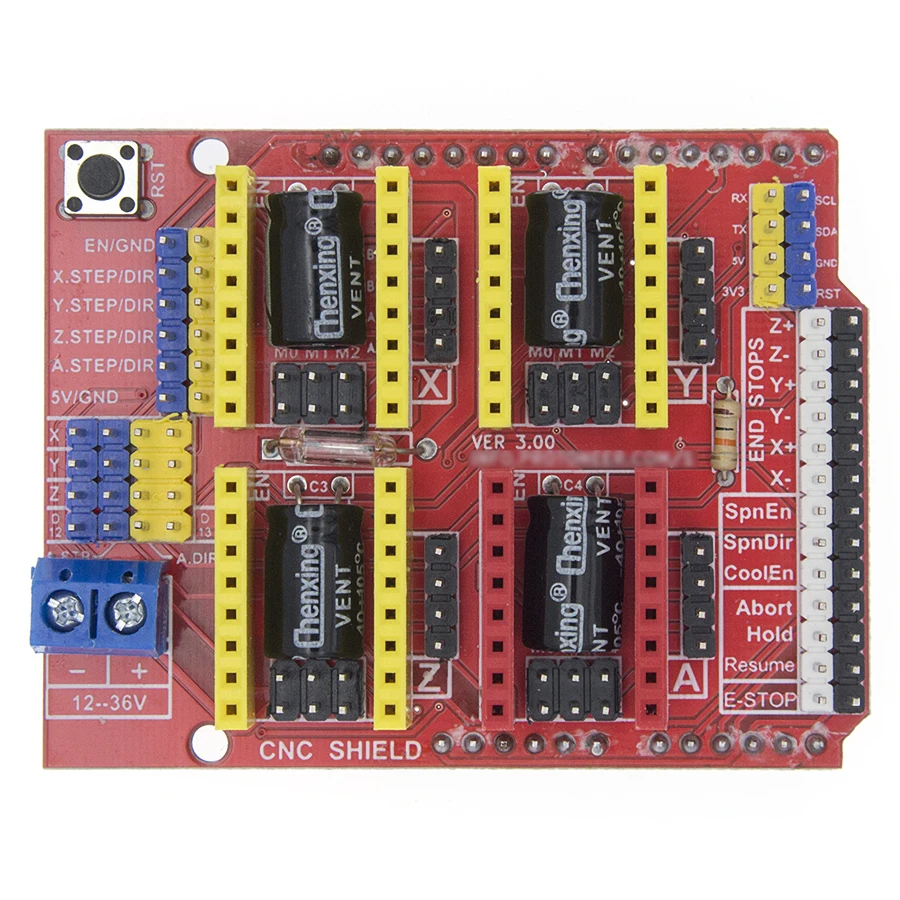 DIY KIT CNC Щит Плата расширения для 3d принтера+ 4 x A4988 Драйвер шагового двигателя с радиатором+ UNO R3 DIY