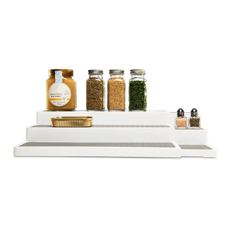 Расширяемая полка органайзер набор шкафов 3 уровня скользящая подкладка