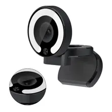 3 Colors Computer Camera HD Network 1080p/2K Live Beauty Camera Autofocus Webcam Fill Light Camera With Touch Dimming