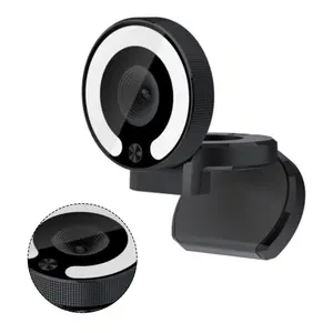 3 colors computer camera hd network 1080p2k live beauty camera autofocus webcam fill light camera with touch dimming free global shipping