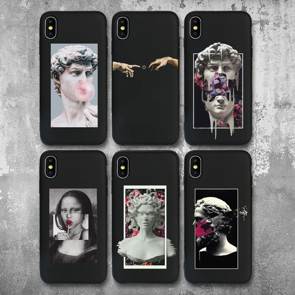 Чехол для iphone 11 Mona Lisa Art David мягкий чехол из ТПУ Apple iPhone 5S SE 2020 6 6s 7 8 Plus XR XS 11Pro