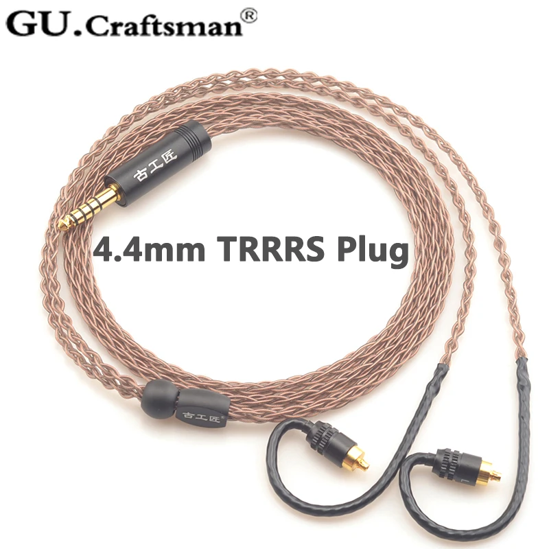 GUcraftsman 8-ядерный OCC медной проволоки для SONY IER-M7 IER-M9 IER-Z1R наушники 2,5 мм 4,4 сбалансированный обновления кабель