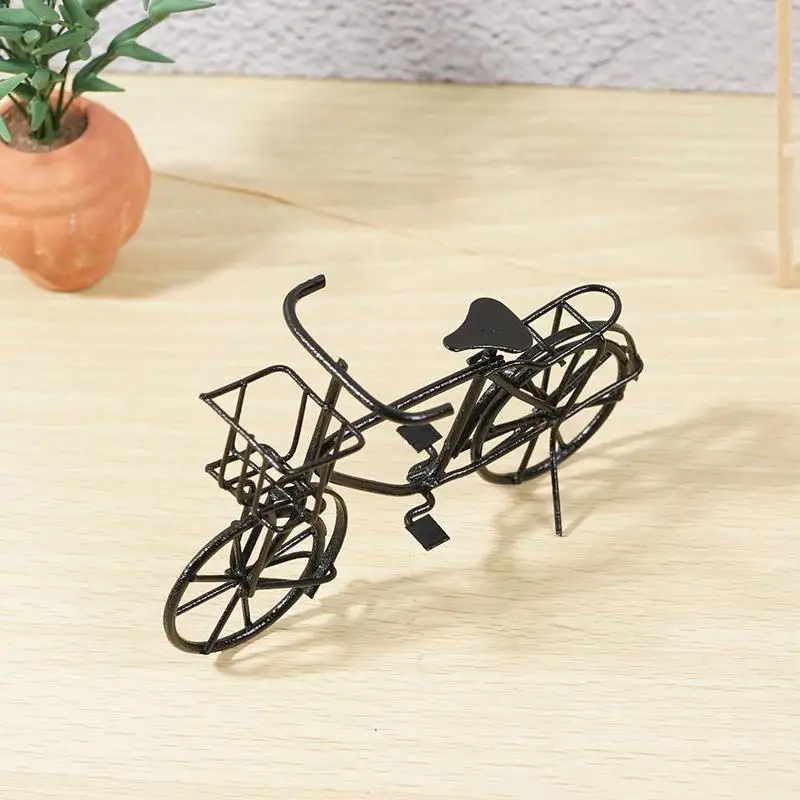 

1:12 аксессуары для кукольного домика черный маленький велосипед материал кукольный домик декорации имитационная модель кукольный домик ме...