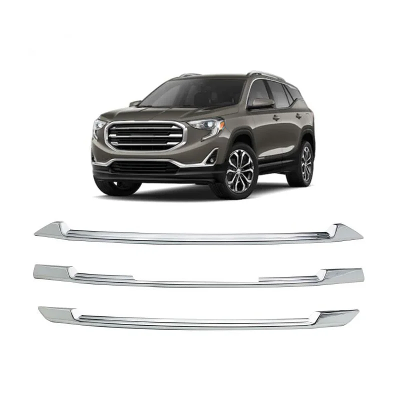 

For GMC Terrain 2018-2020 ABS Chrome Front Grille Trim Cover Car Accessories