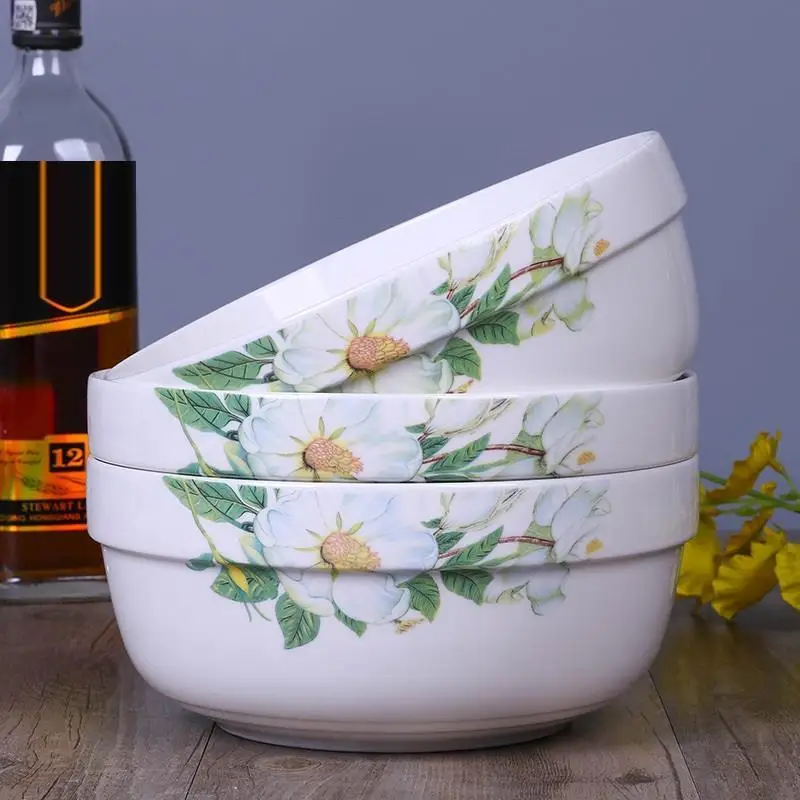 Porcelain Tazone Noodles Saladier Dondurma Kasesi Dish Sauce Ramen Plate Tigela Dining Bar Soup Ceramic Ceramica Kitchen Bowl | Дом и сад