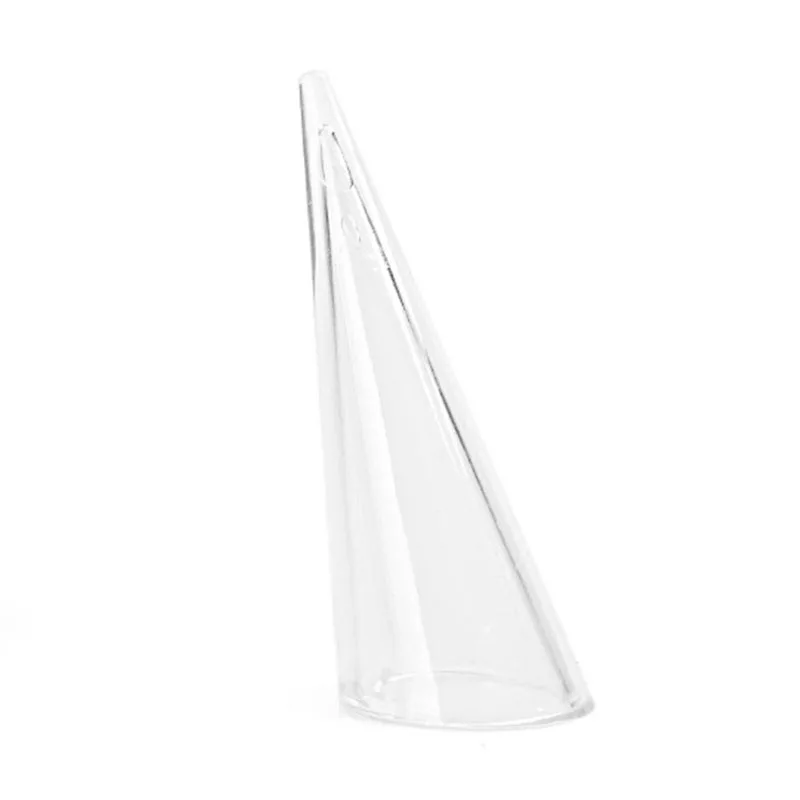 Прозрачный 1Pc Plastic Finger Cone Fingertip Ring Stand Display Showcase Holder Storage - Цвет: Прозрачный