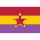 Дешевый испанский республиканский флаг с звездным баннером, баннер из полиэстера, латунные кольца для украшения подвесной рекламы, Лидер продаж