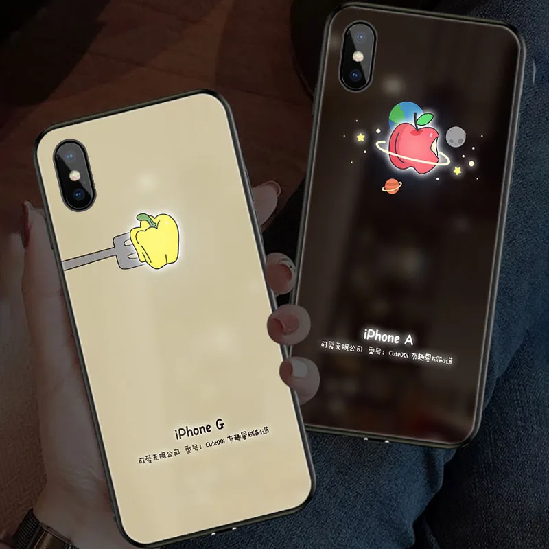 X-it Smart LED светящийся чехол для телефона Apple iPhone X XS XR MAX 6 6S 7 8 Plus чехлы задняя крышка