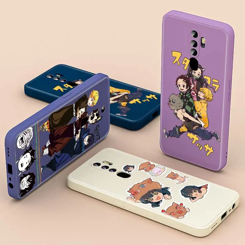 

Demon Slayer stove door For OPPO A11K A74 A73 A11 A55 A54 A52 A93 A92 A91 A94 A9 A16 A7 A1K 2020 Liquid Silicone Phone Case