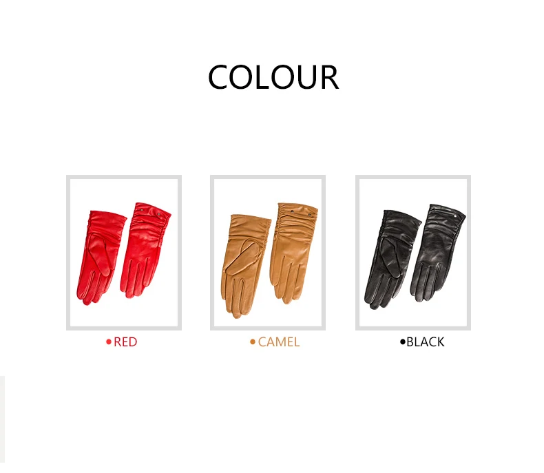 High Quality Fashion Women Gloves Genuine Leather Gloves Short Design Touch Screen Female Autumn Winter Warm Gloves Mittens