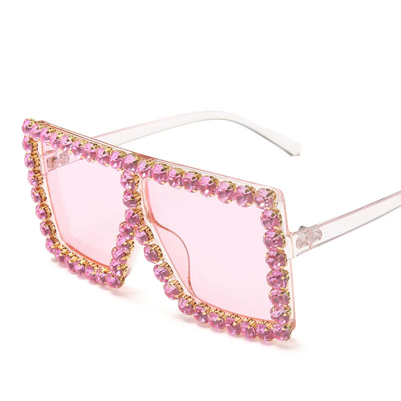 

Sunglasses Square Oversized Luxury Sunglasses 2020 Ladies Big Frame Sunglasses Colorful Diamond Sunglasses Ladies Glasses UV400