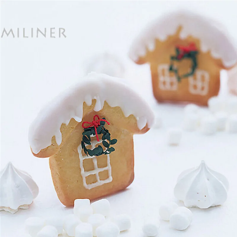В форме дома алюминиевые формы для сладких изделий украшения торта печенья резак