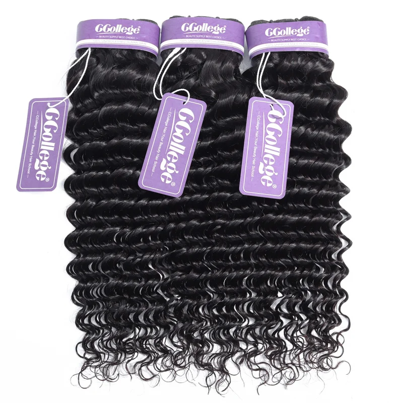 Глубокая волна пряди человеческих волос 2/3/4 30 дюймов Пряди колледж бразильские