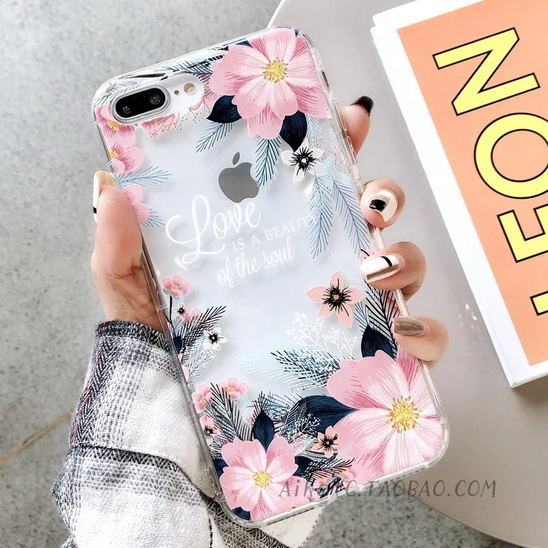 

Japan and South Korea transparent flower suitable for iPhone case