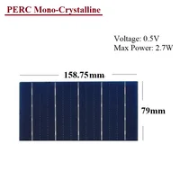 Solar Cell Mono Crystalline silicon 2.7W/pcs for DIY Solar panel 100pcs/Lot  give enough tabbing wire for free