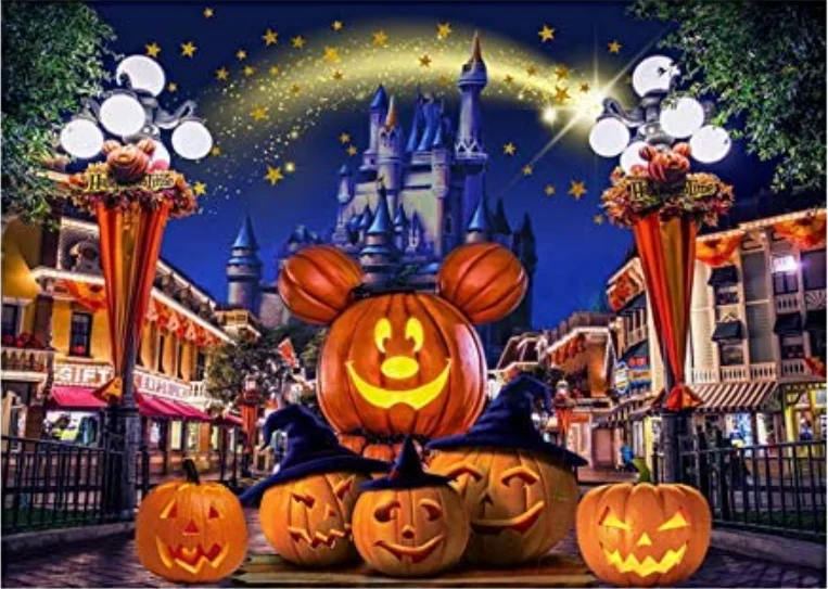 

Happy Birthday Pumpkin Vampire Girl Halloween Party Custom Photo Studio Baby Kids Birthday Party Backdrop Background Vinyl