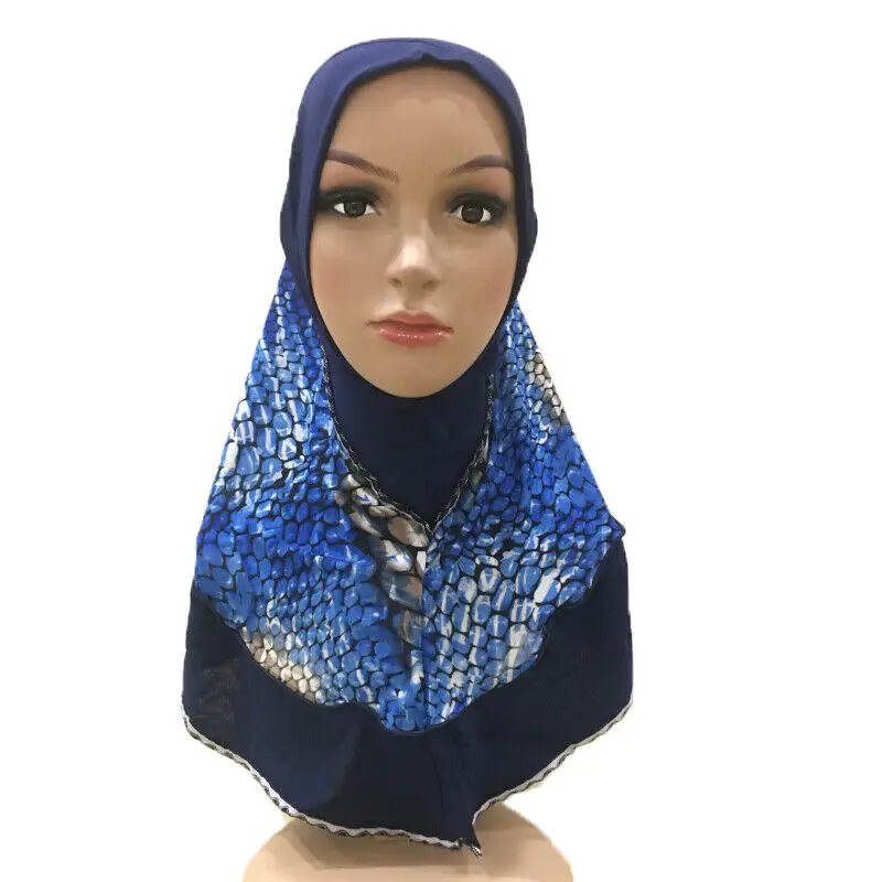 One Piece Muslim Women Amira Hijab Scarf Khimar Prayer Headscarf Wrap Floral Printed Hat Head Cover Shawl Headwear Islamic Arab |