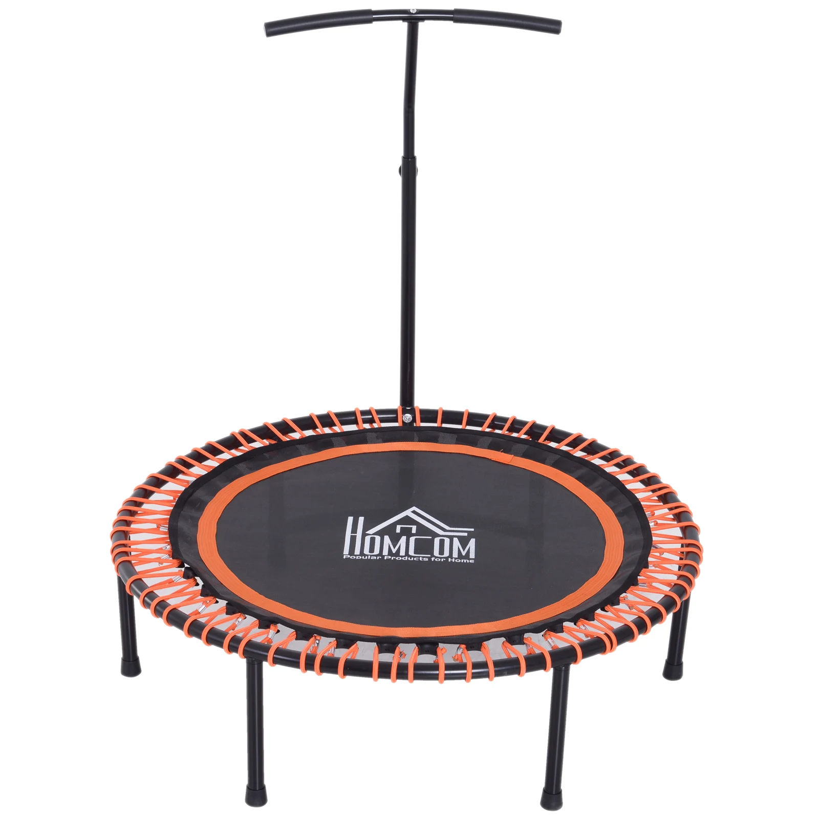 HOMCOM Bungee Trampoline with Handle support Adjustable Diameter 114 cm Max Load 100 kg Orange | Спорт и развлечения