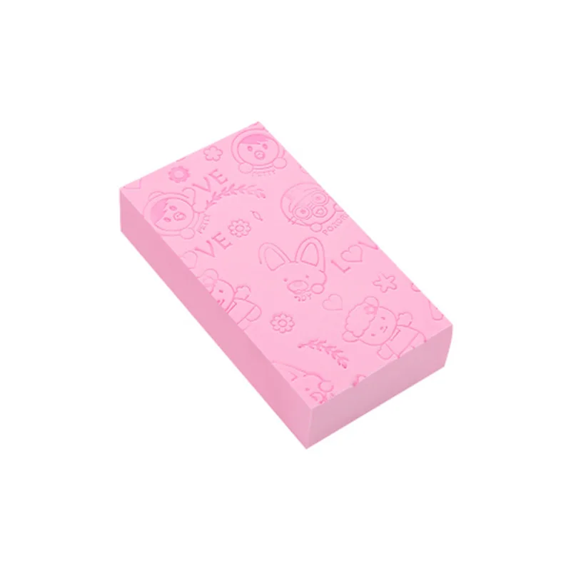 Pink 1 шт. губка для ванны с напечатанным скрабом для душа для ванны губка для очистки лица для взрослых очищающий, отшелушивающий Мочалка для ванны - Цвет: Pink