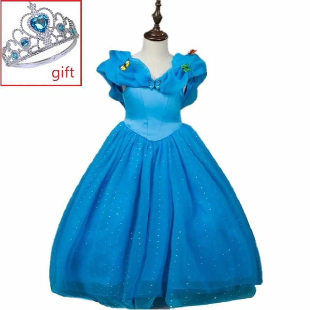 Vestidos infants платья для девочек детские костюмы на Год рождественское платье для вечеринок милые платья в стиле принцессы Эльзы Анны маскарадный костюм - Цвет: as picture