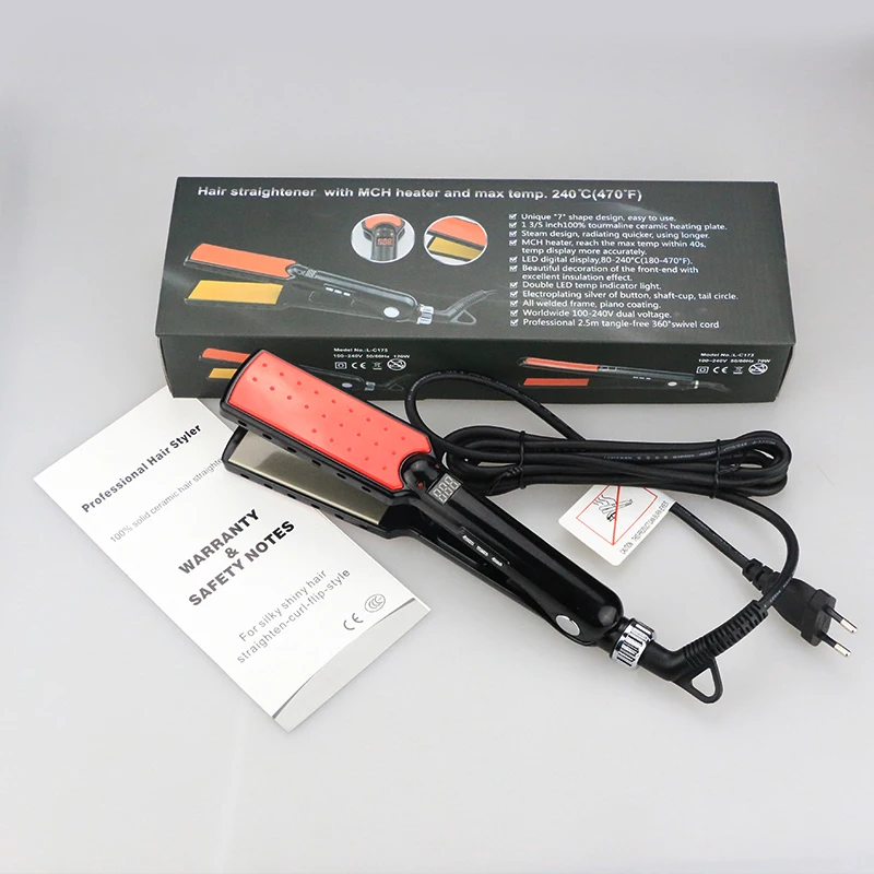 Ультратонкий выпрямитель для волос керамический светодиодный утюжок с функцией