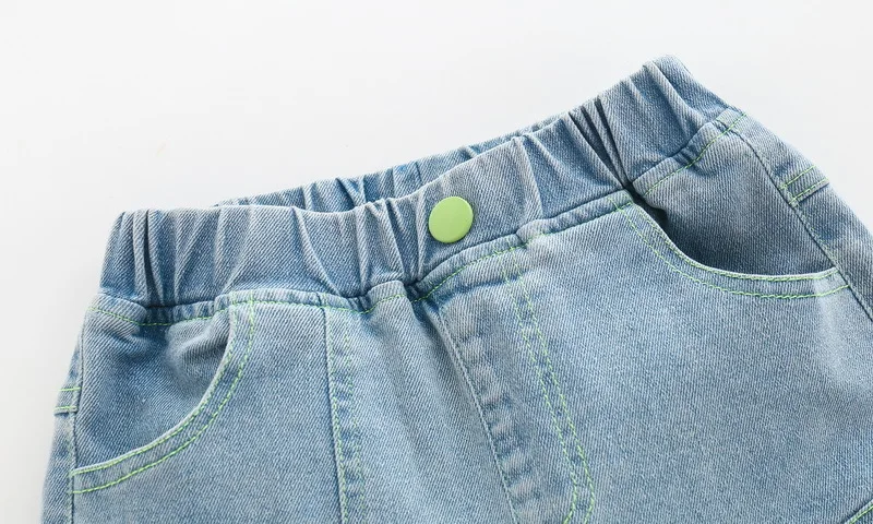 Черные синие джинсовые брюки для мальчиков осенние детские в Корейском стиле