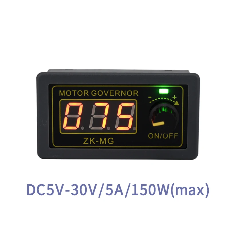 DC 5-30V 12v 24v 5A Motor Controller PWM Adjustable Speed Digital display encoder duty ratio frequency MAX 15A ZK-MG |