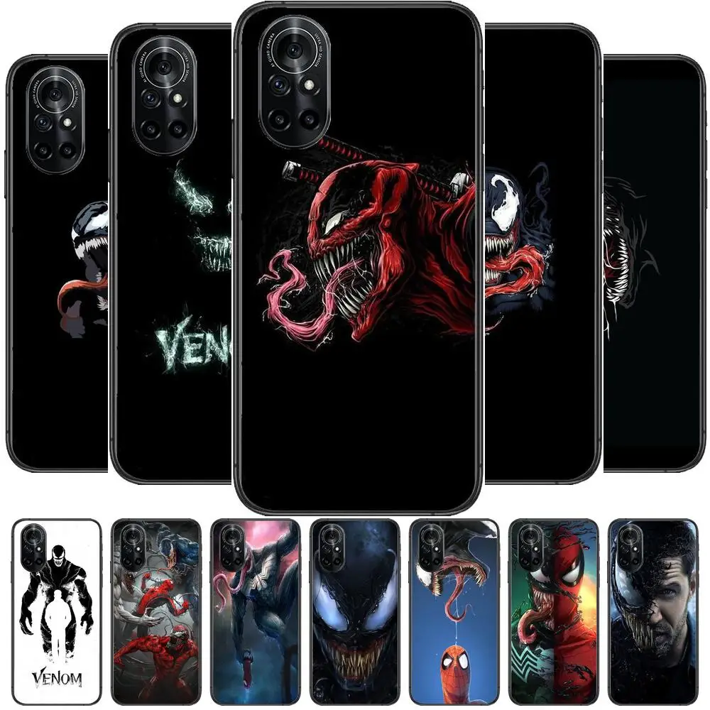 

Marvel Venom Clear Phone Case For Huawei Honor 20 10 9 8A 7 5T X Pro Lite 5G Black Etui Coque Hoesjes Comic Fash design