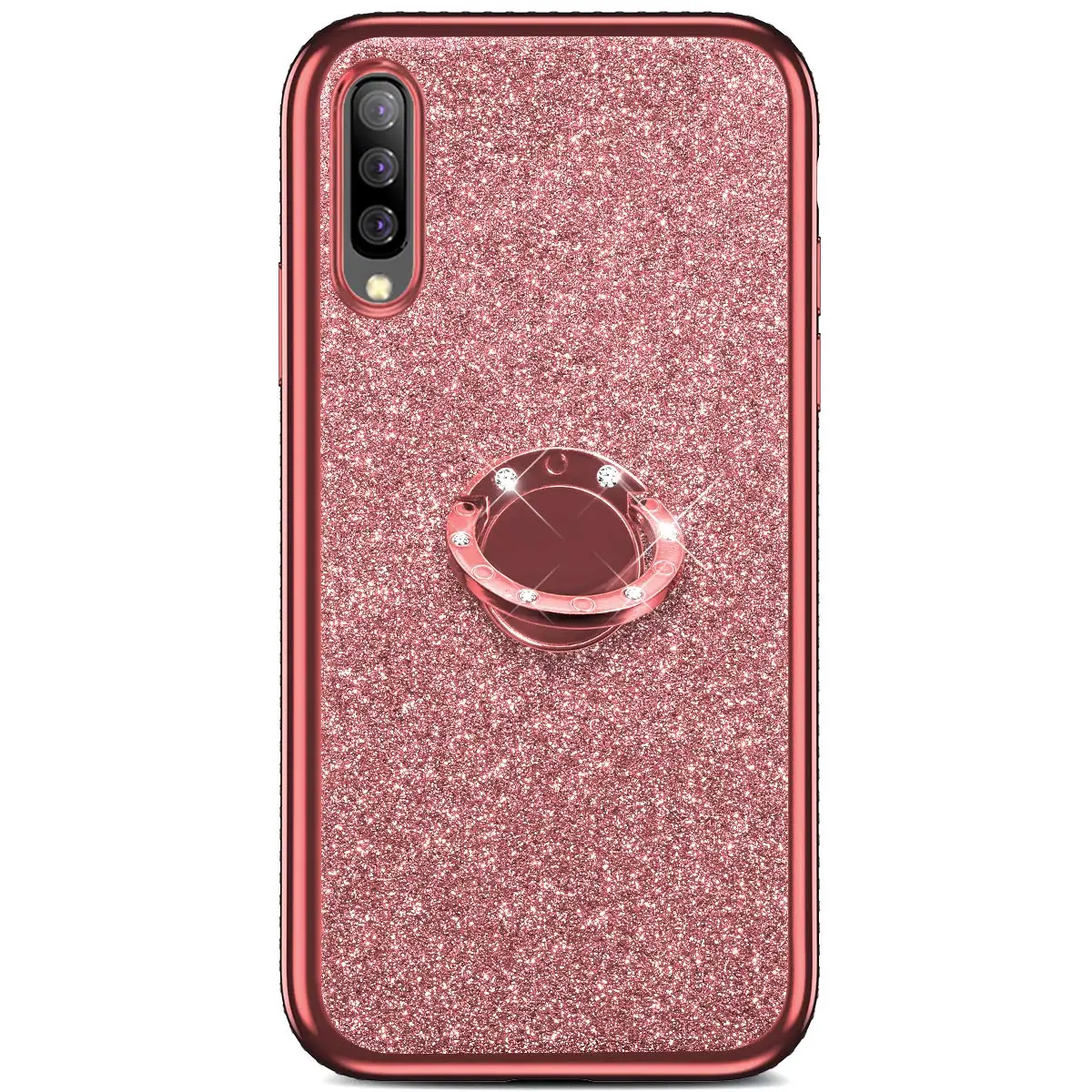 Мягкий чехол со стразами и бриллиантами для samsung Galaxy A10 A20 A30 A40 A50 A70 S8 S9 S10 5G Plus S10e Note 10 блестящее кольцо