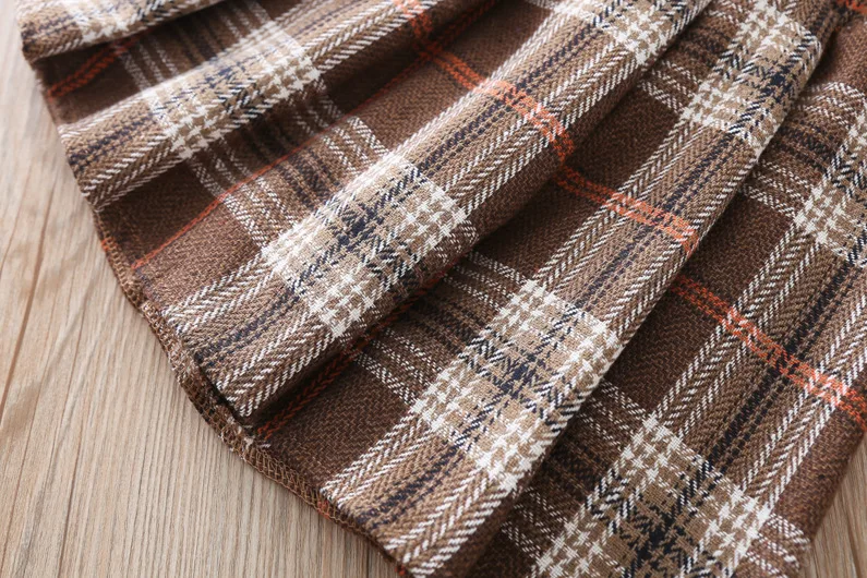 Комплект одежды для маленьких девочек костюм зимняя плиссированная короткая