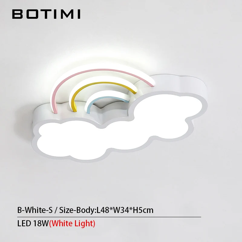 B-White-S BG BOTIMI детский потолочный светильник в форме звезд для спальни, мультяшный облачный светильник для мальчиков, милый розовый потолочный светильник для девочек - Цвет корпуса: B-White-S BG