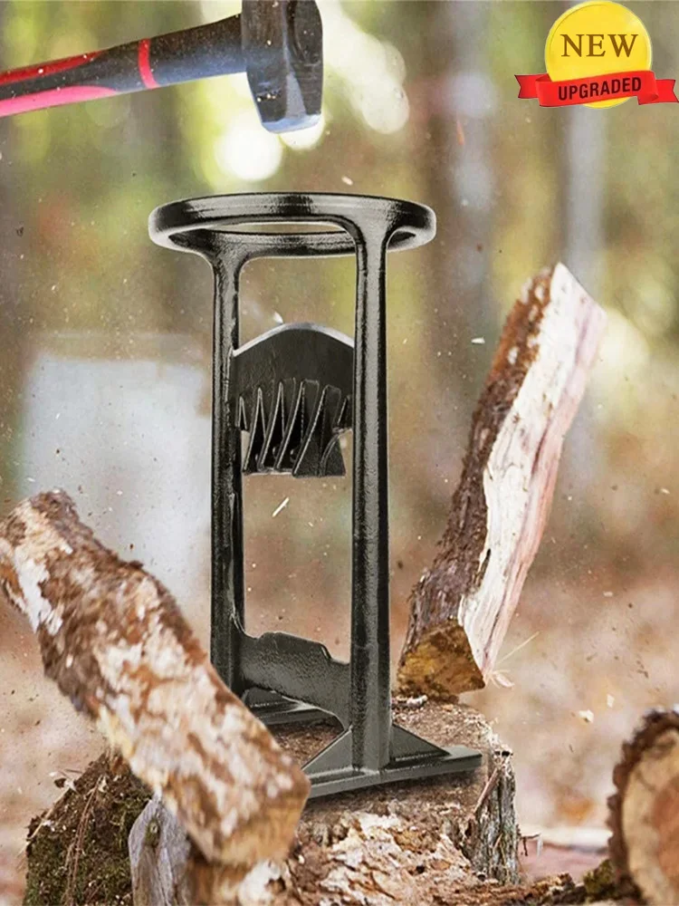

Portable Firewood Distributor - Stable Manual Firewood Distributor Wedge Hatchet - Handmade Cast Iron Kindling Firewood Splitter