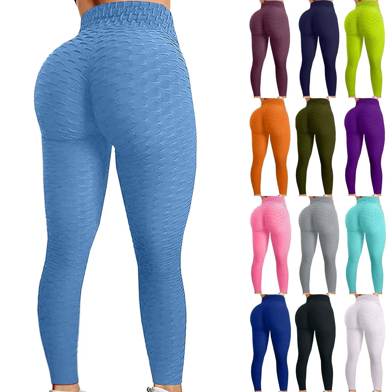 

Bumps Style Leggings Put Hip Fold Elastic High Waist Legging Breathable Slim Pants indoor Sports