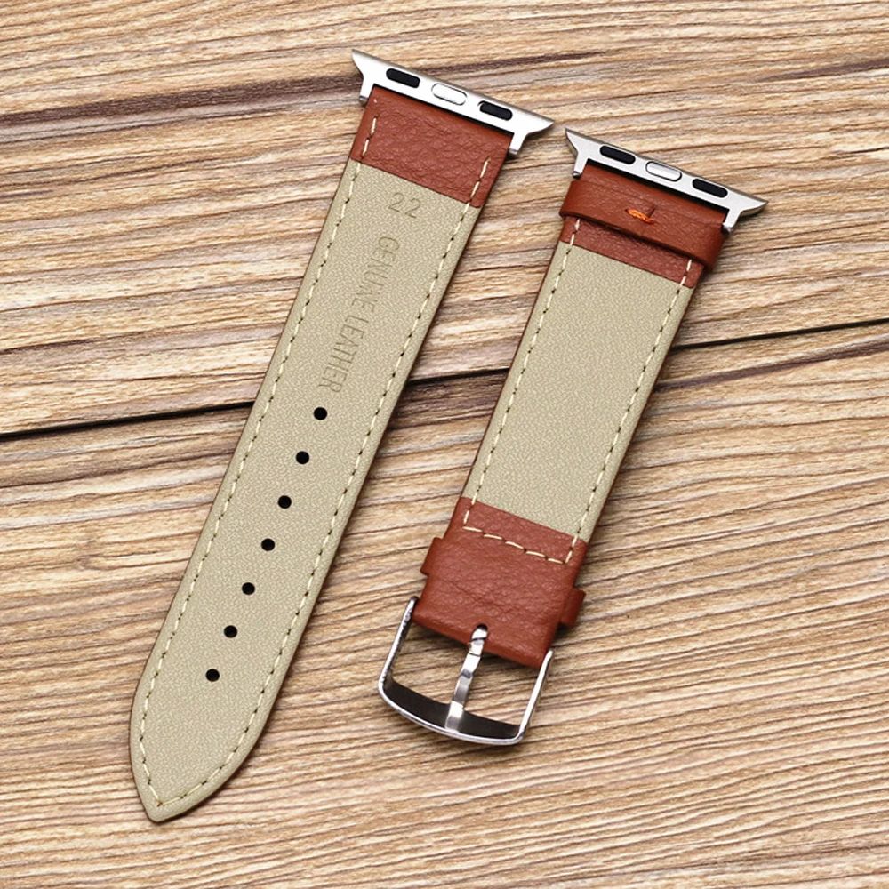 

Correa For Iwatch Se Apple Watch Band Series 6 5 4 3 44mm 40mm 42mm 38mm Leather Strap Women Men Replacement Band For Applewatch