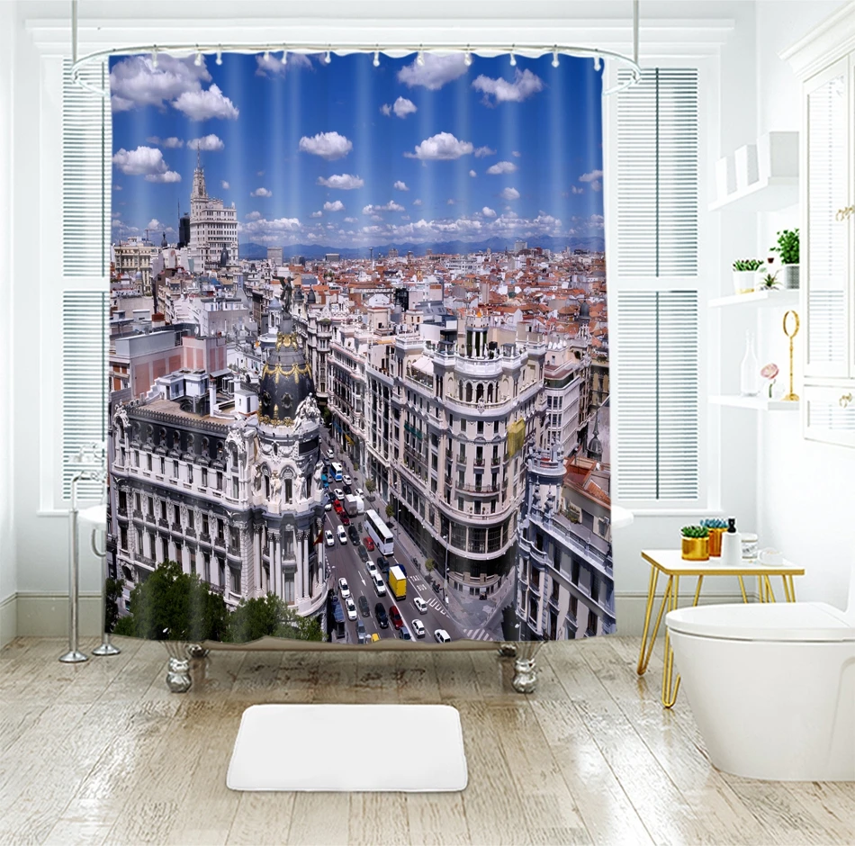 3d занавески для душа в европейском стиле и с морской тематикой водонепроницаемые