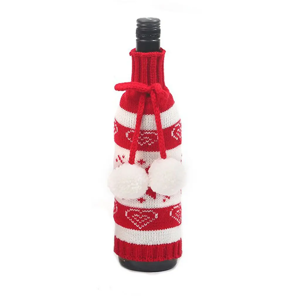 

2021 Christmas Wine Bottle Cover Merry Christmas Decoration For Home Noel Christmas Ornaments Xams Gifts New Year Cristmas Decor