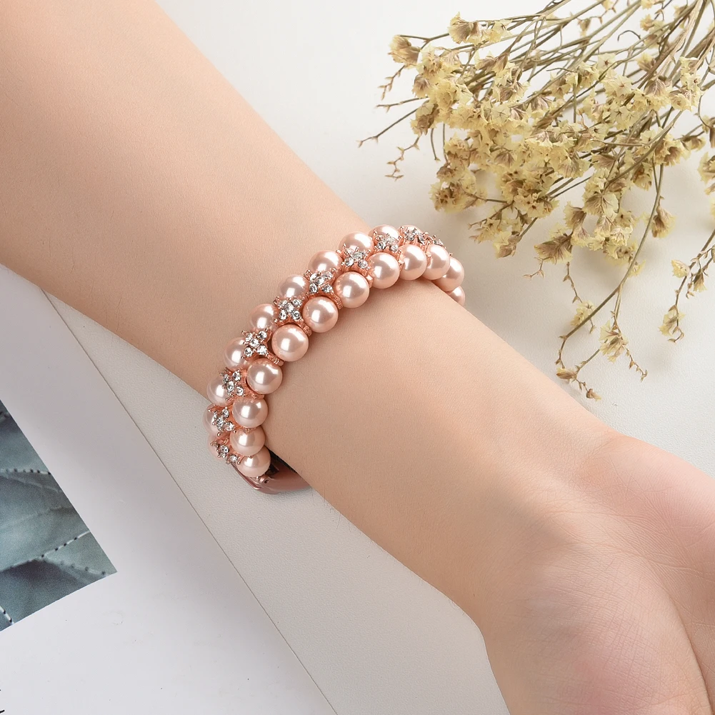 

Pearl Loop Strap for Xiaomi MI Band 6 5 4 3 Sport Breathable Replacement Wristband for MI Band 5 SmartWatch Bracelet Accessories