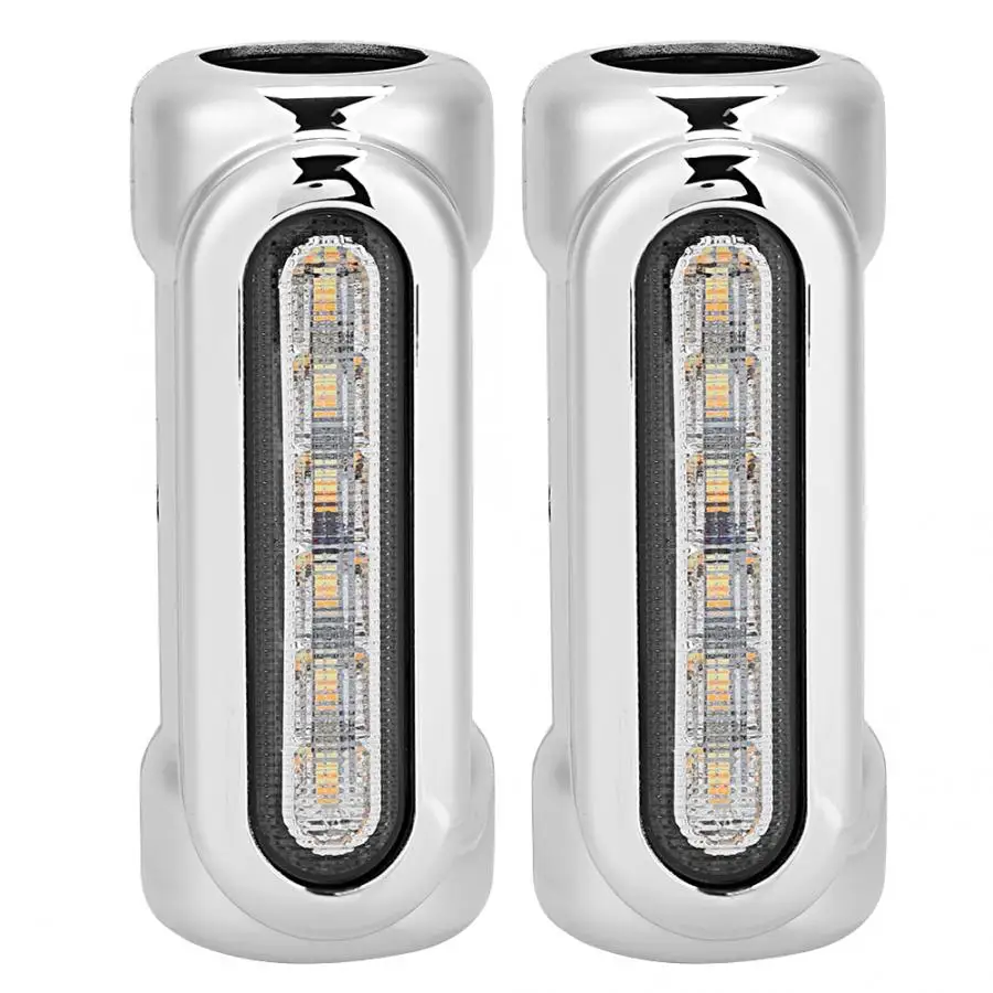 1 пара мотоциклов шоссе бар прозрачные линзы горки светодиодные фары указатель