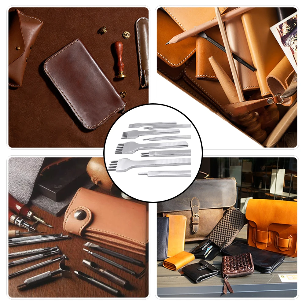 

4 Pcs/Set 3/4/5/6mm Leather Craft Tools DIY Diamond Lacing Stitching Kit Stainless High-Gradewhite Steel Linger Hiratsuka