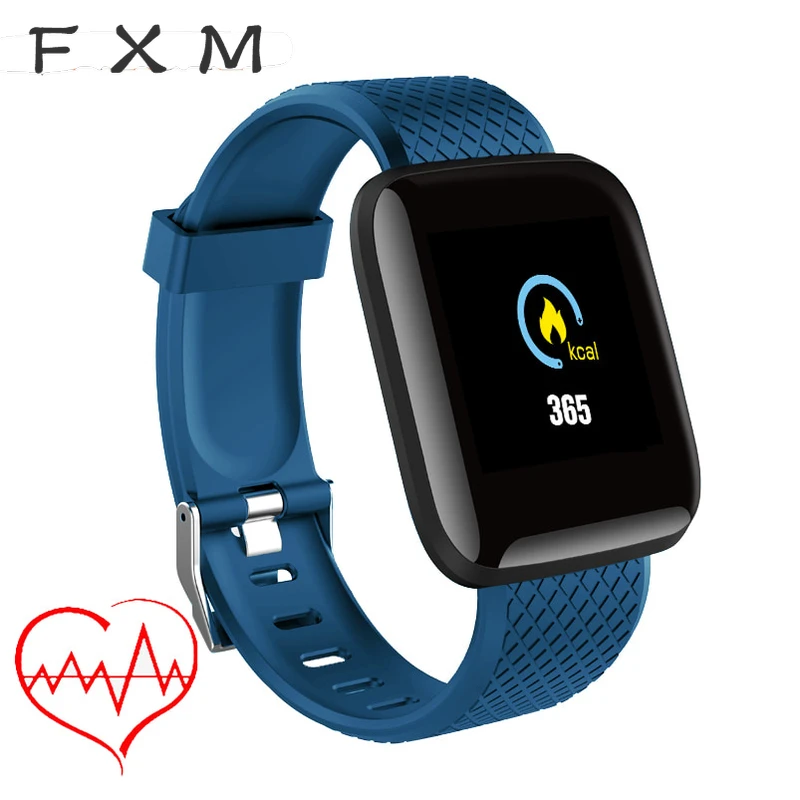 FXM цифровые часы 1,3 дюймов TFT цветной экран Bluetooth мужские часы водонепроницаемые спортивные часы Браслет фитнес тэкер для Android