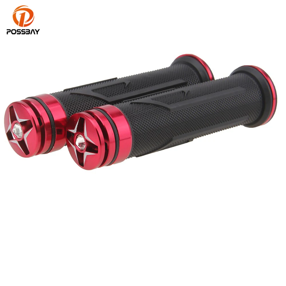 Универсальные алюминиевые Нескользящие резиновые ручки POSSBAY для мотоциклов 22 мм