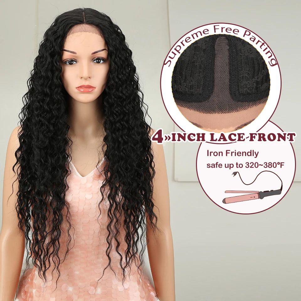 Волшебный 28 дюймов кудрявый Тип Futura термостойкие волосы черный изюминка