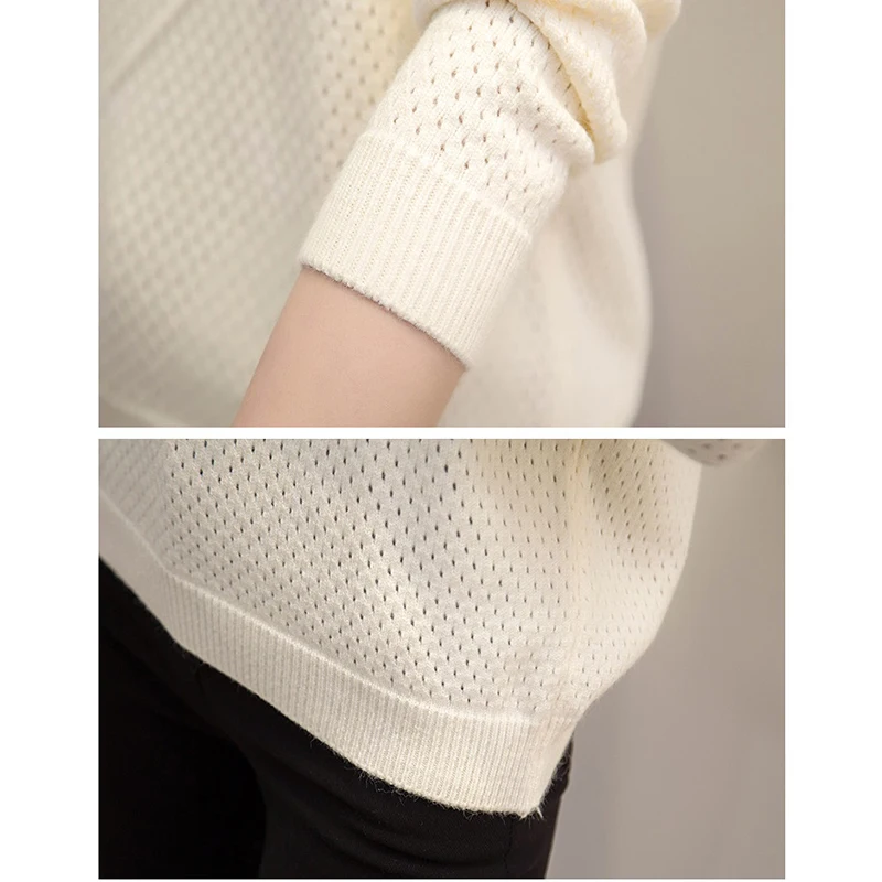 

Autumn Women Sweater New Fashion V-neck Loose Short Knit Pullover Long-sleeve Thin Sweater Plus Size Female Casual Tops AA332