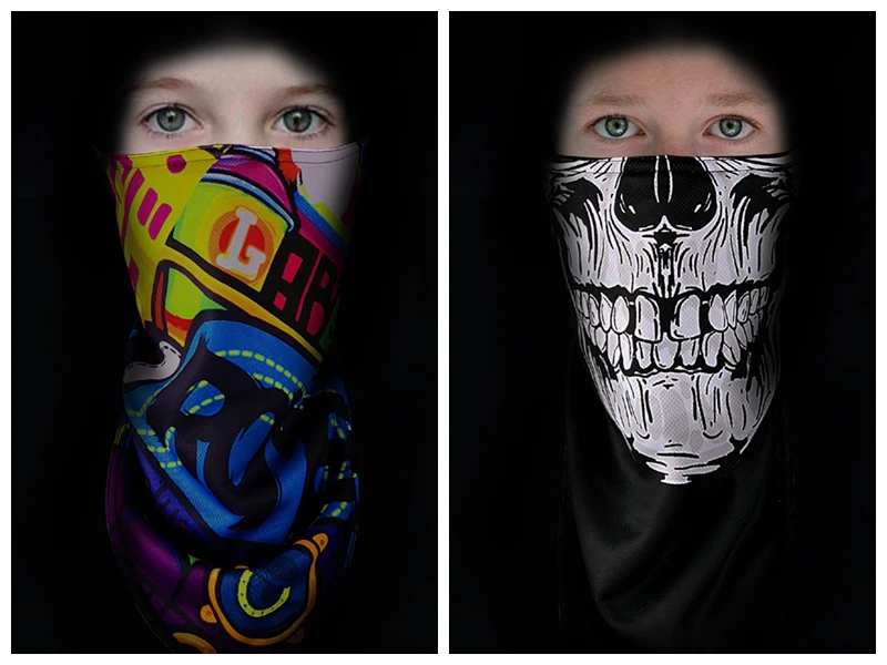 Adult Ski bicycle Face Mask Cycling Winter Warm bike Scarf Protection half Face Mask Snowboard Hood Balaclavas mens kids women