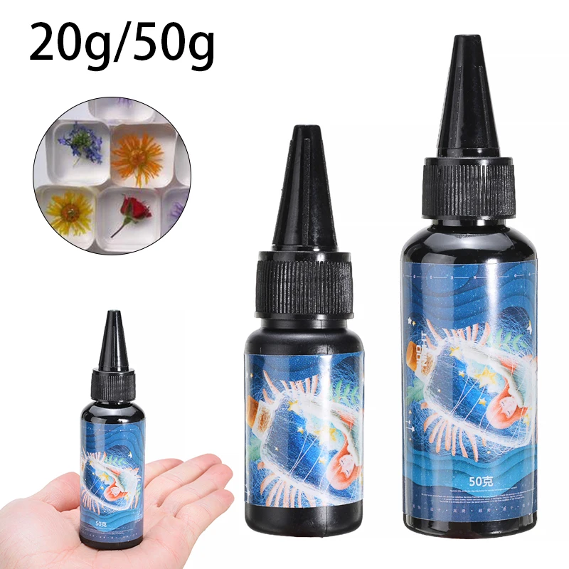 

20g/50g/100g Clear Epoxy UV Resin Sunlight Activated for DIY Resin Jewelry Resin Paintings Making Crafts Garment Accessories