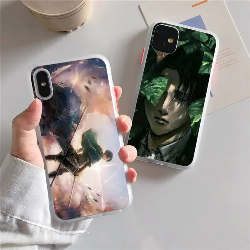 

Чехол для телефона Levi Attack on Titan для iphone 13 12 11 xr xs x 7 8 pro max, простой мягкий силиконовый прозрачный чехол из ТПУ
