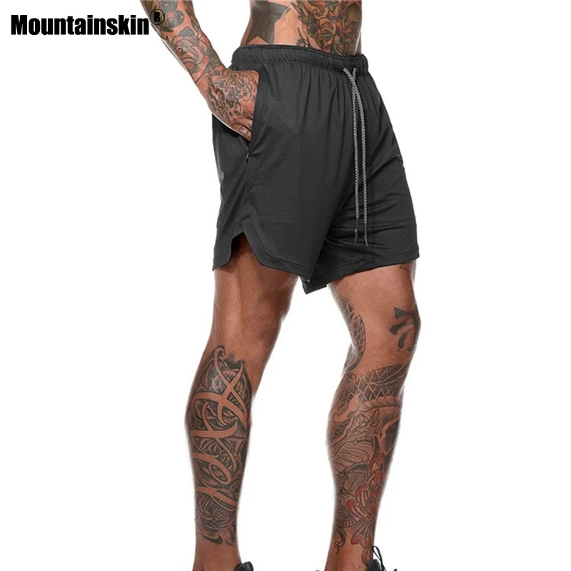 Мужские шорты Mountainskin летние дышащие для фитнеса бодибилдинга мужские s 2 в 1
