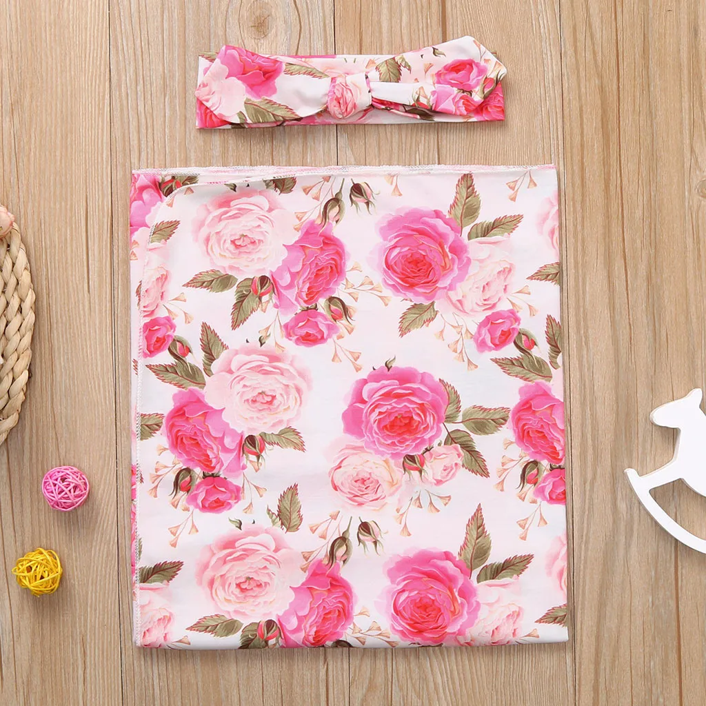 Для малышей с цветочным узором пеленка Одеяло для мальчиков и девочек ясельного