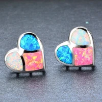 romantic heart stud earrings for women jewelry accessories wedding party girl gift trendy statement women earrings